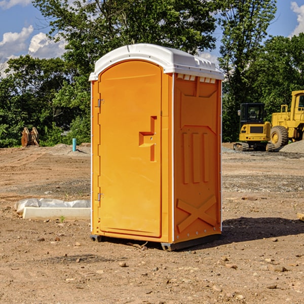 how often are the porta potties cleaned and serviced during a rental period in Palmyra